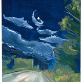 Crescent Moon over Atlantic Road by Kathleen Macfie