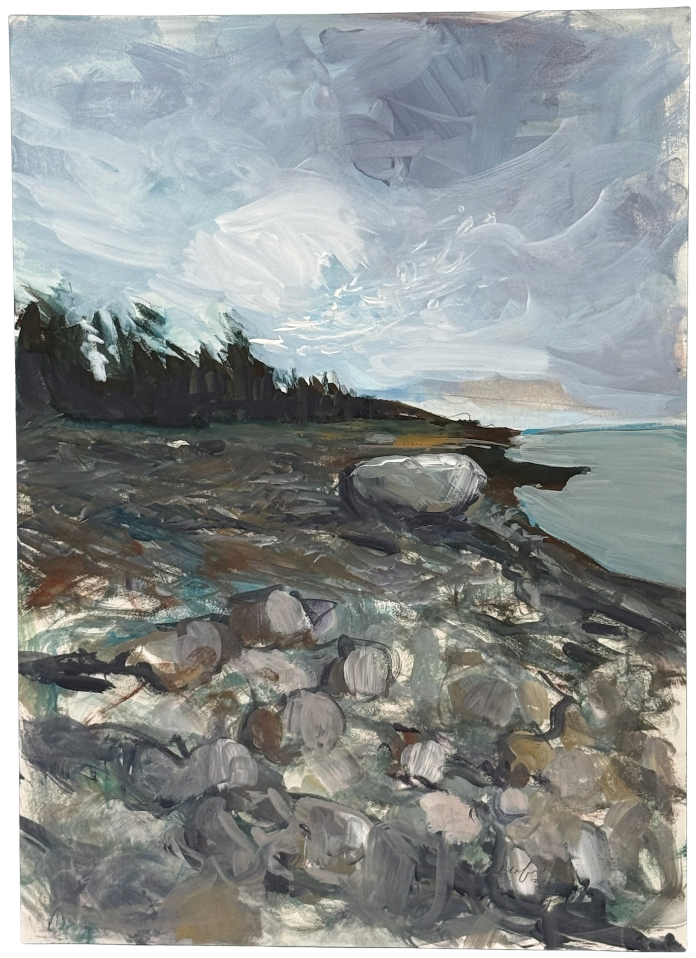 Rocky Beach by Kathleen Macfie