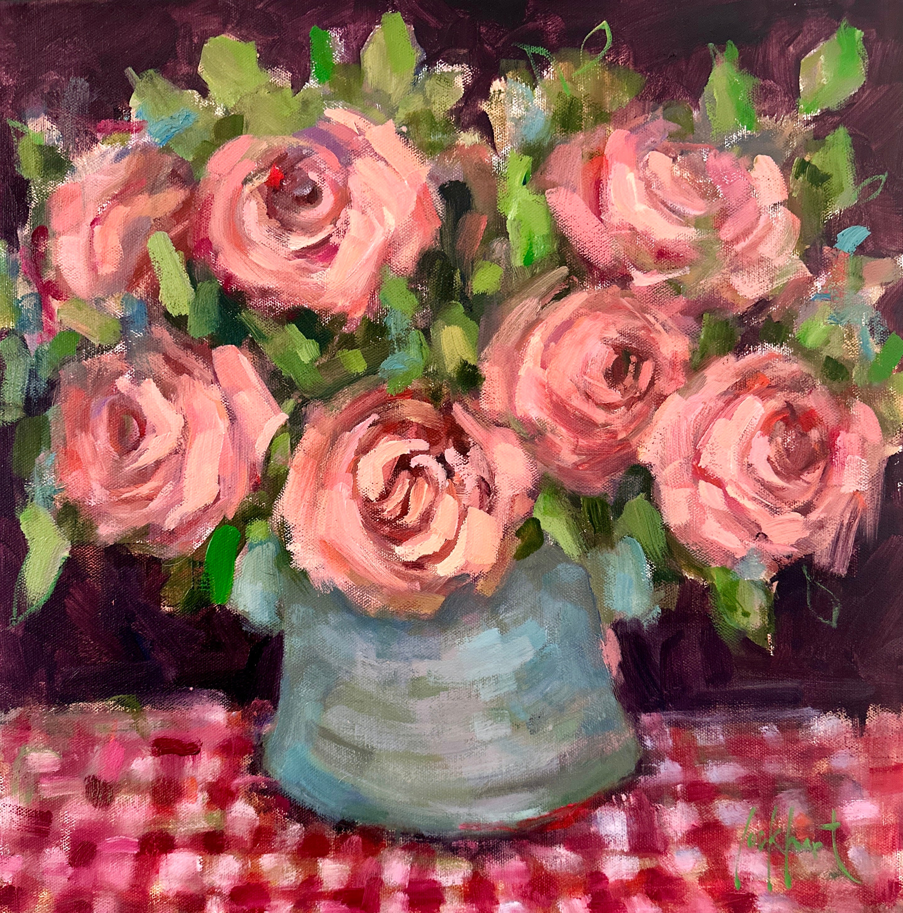 Roses on Gingham